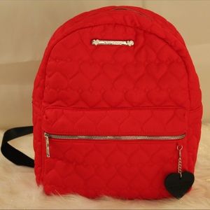 Betsey Johnson Heart Quilted Backpack